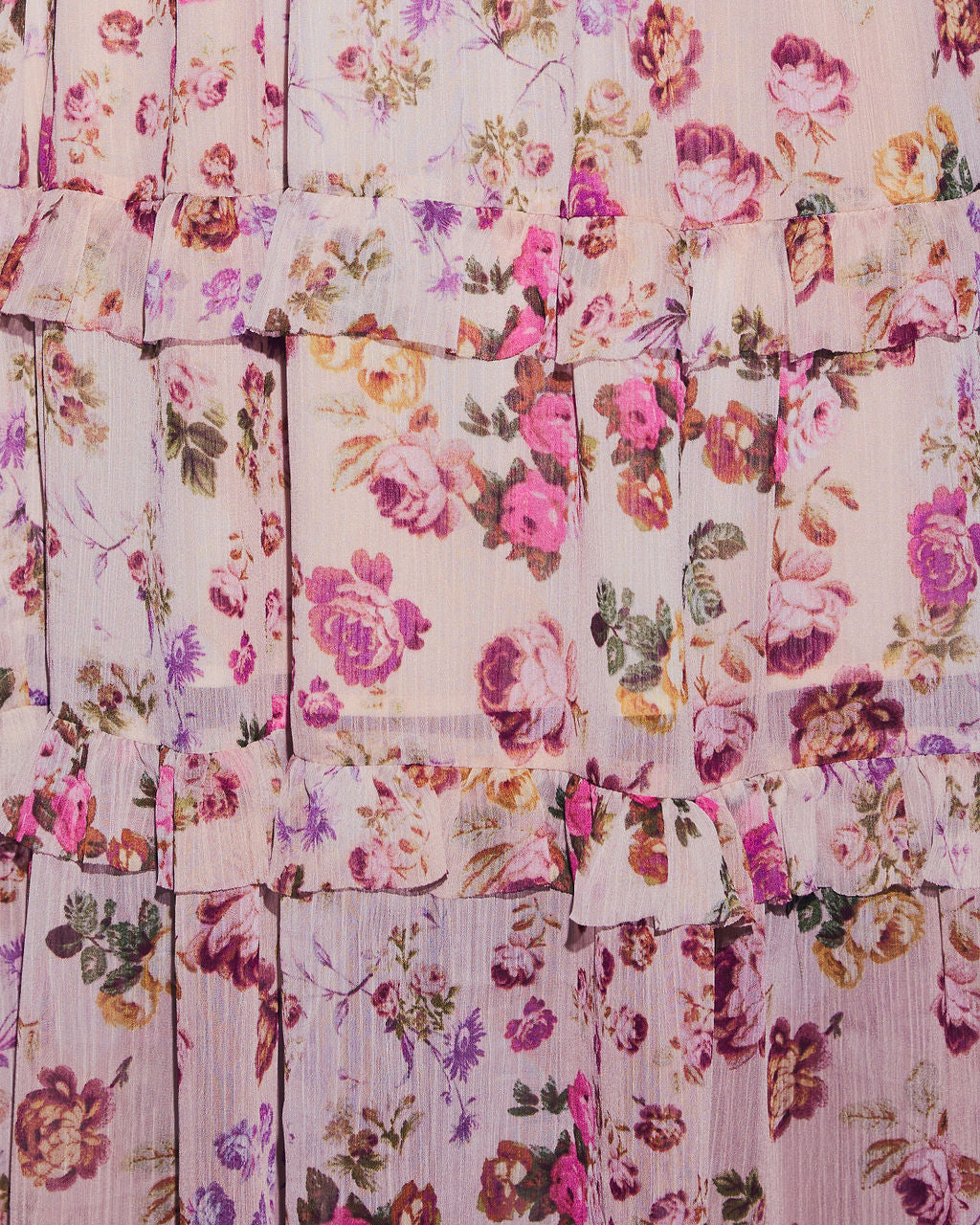 Imelda Floral Chiffon A-Line Midi Dress